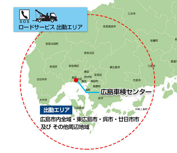 ロードサービス対応エリア