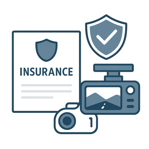 全車両保険加入済み、ドライブレコーダー付きのイメージ画像